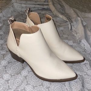 Pointed Toe Boots with Snakeskin Accents